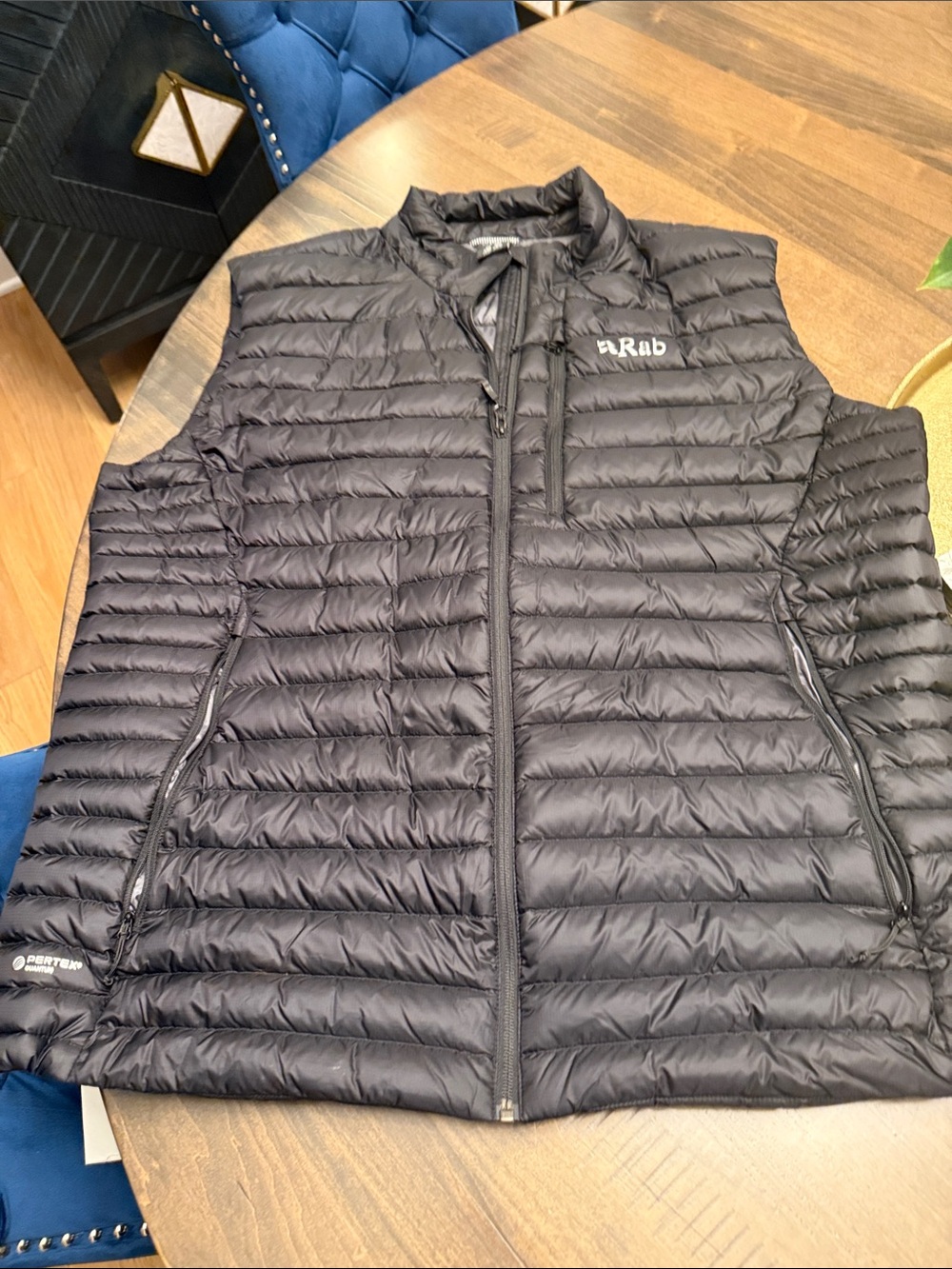 Rab XXL Men's Black Insulated Down Vest - Lightweight Quilted Jacket